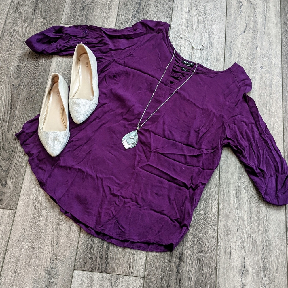 Plus 00 Torrid Purple Blouse